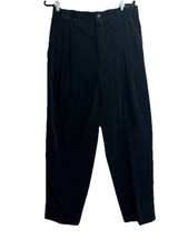 Vintage Gianni Versace Casual Women  s Sz 54 L 80  s Black Velvet High Waist Pants