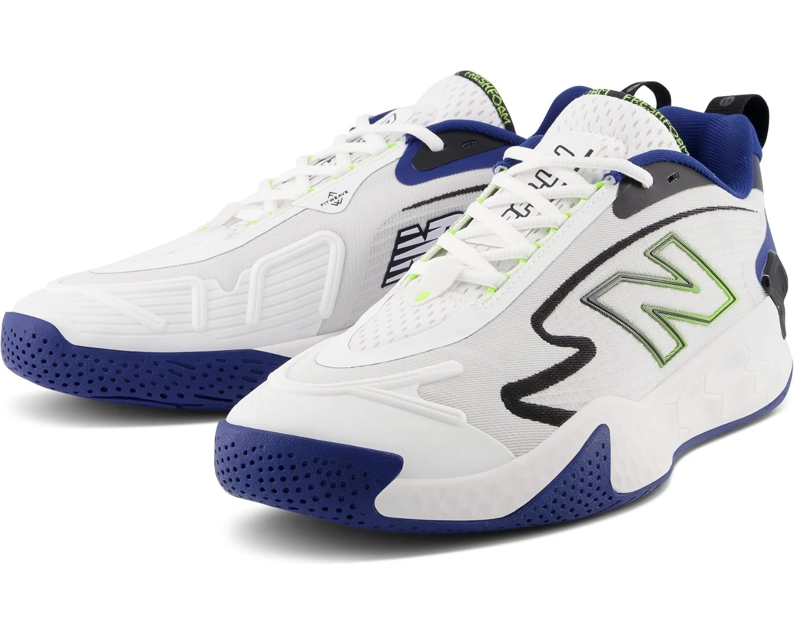 (NUOVO) New Balance Fresh Foam X CT Rally Scarpe da Tennis Uomo TG 9 5 Maglia Bianca