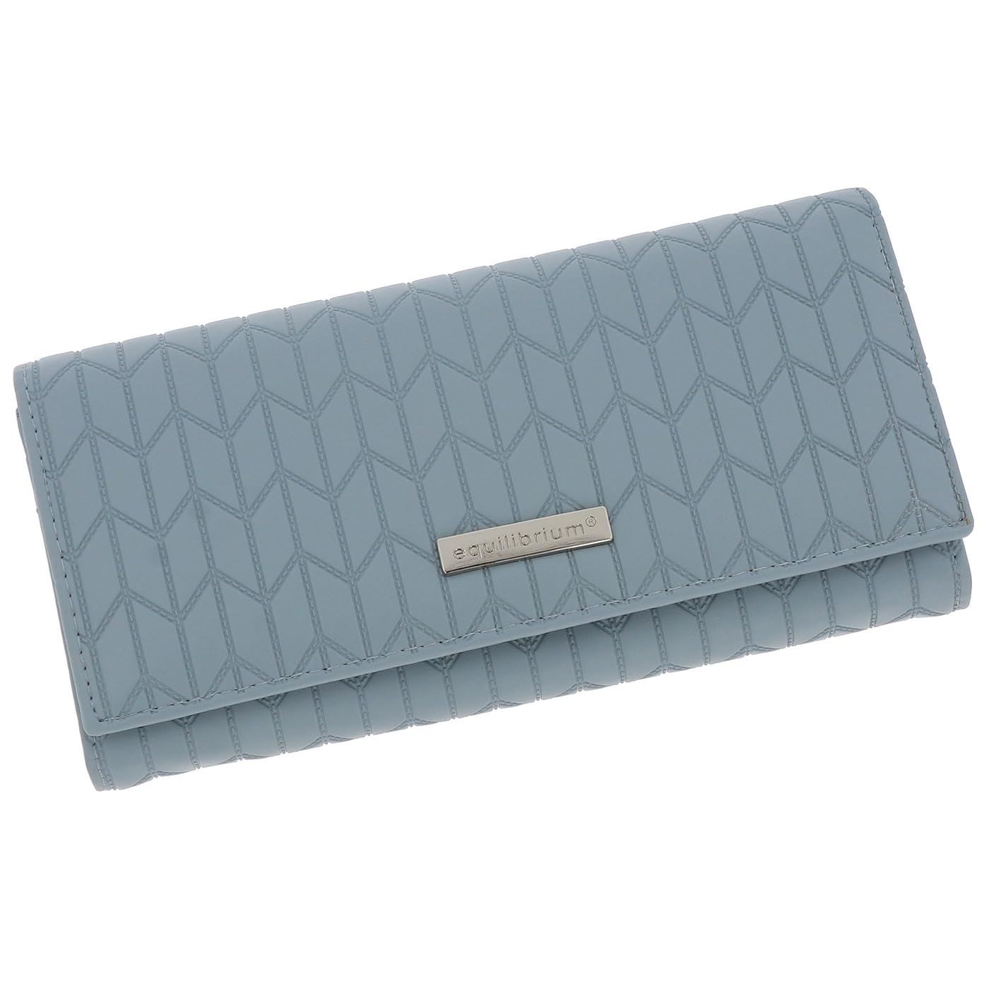 equilibrium Ladies Embossed Large Grey Modern Purse