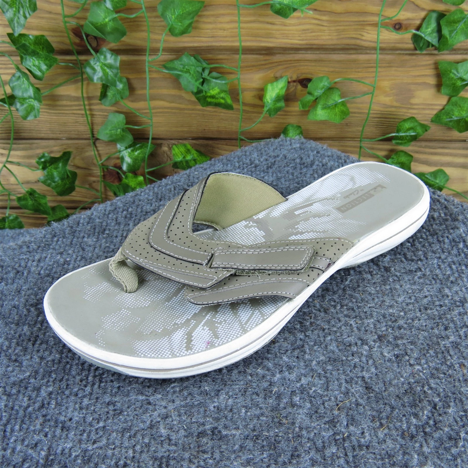 Infradito donna Clarks marrone sintetico taglia 7 media usatoatamente deli