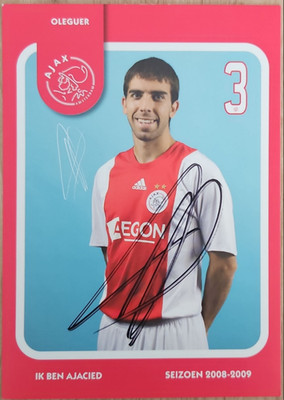   Oleguer 2008/2009 Ajax Amsterdam Autogrammkarte Original