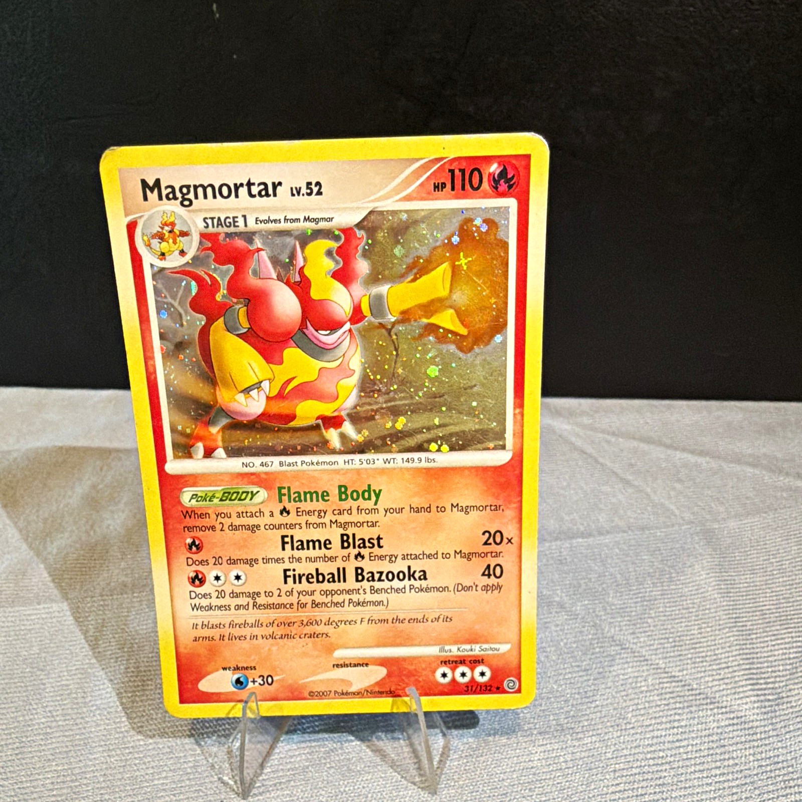 Pokemon TCG Magmortar 110 HP Secret Wonders Holo Rare 31/132 English 2007