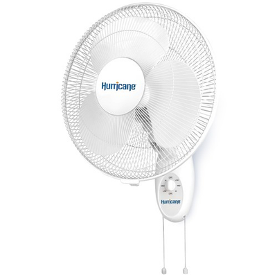 #ad Hurricane Supreme 16 Inch 90 Degree Oscillating 3 Speed Wall Mounted Fan White $35.99