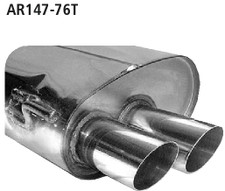 Bastuck Racing-Komplettanlage ab Kat Alfa Romeo 147 1.9JTD 2x76mm scharf