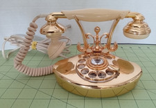 Bright Gold Vintage Princess French Style Rotary Telephone