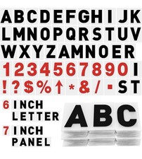 300 Pcs Sign Letter Printed/number For Marquee Flexible Outdoor Black 6  /7  