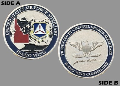 US Air Force Auxiliary Idaho Wing Commander Challenge Coin  M#11