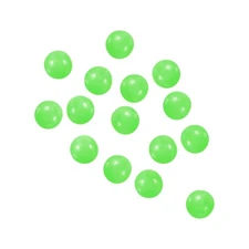100Pcs Hard Plastic Fishing Beads Glow in the Dark 6mm for Fishing Rig, Green