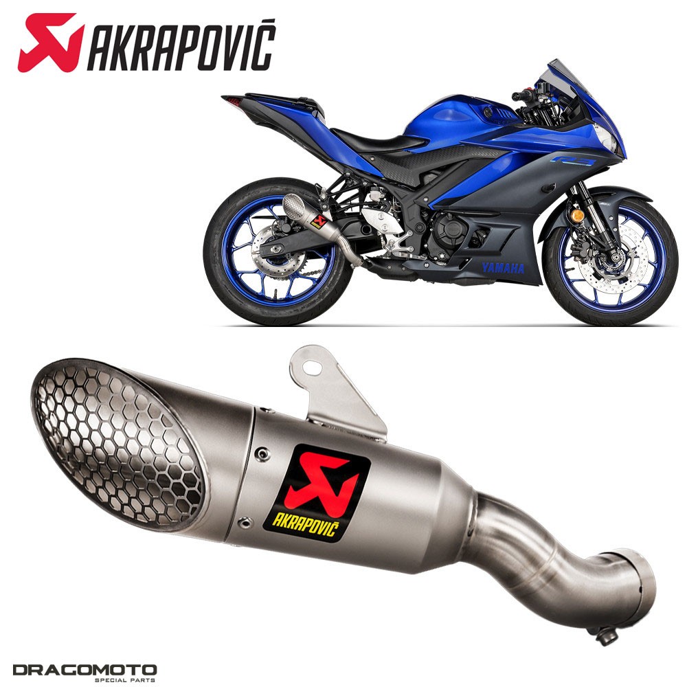 Ligne d'échappement Akrapovic Titane RC pour Yamaha YZF-R3, l'excellence slovène