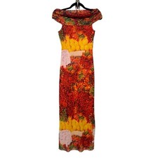 NWT Zara Peppers Print Mesh Midi Dress S