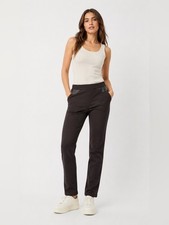 DKNY Black Ponte Pull On Legging Pants Contrast Pocket Detail Medium