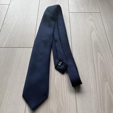 Drake's Tie Navy Plain Silk