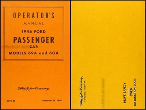 1946 Ford Auto Owners Manuell Mit Umschlag Operator FüHrung Buch Inc Convertible-image
