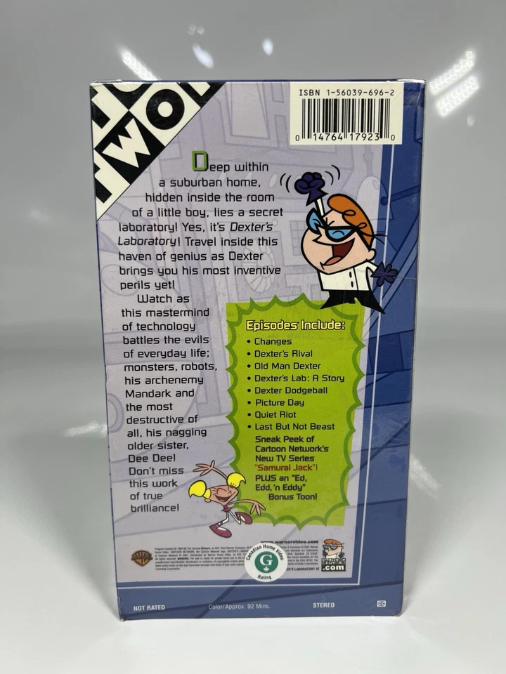 Dexter's Laboratory Greatest Adventures - VHS - Slipcover -SEALED WB Logo Stamp - Image 4 of 4