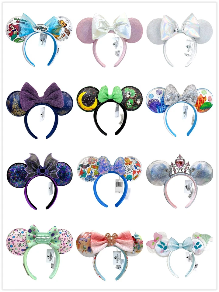 230+ Estilos Parques Disney Lentejuelas Princesa Mickey Minnie Mouse Orejas Diadema EE. UU. Foto 2 de 4