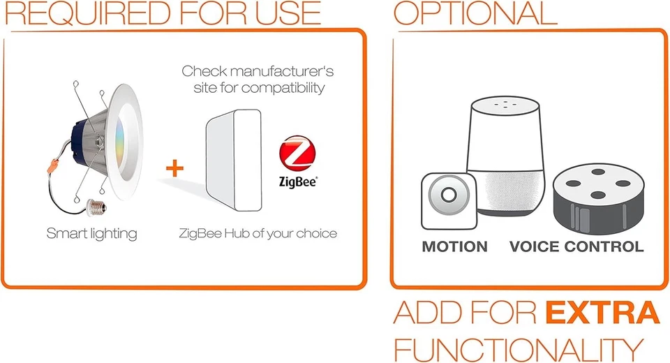 Комплект утопленного освещения OSRAM SYLVANIA SMART+ ZigBee 5/6 дюйма работает с концентратором Alexa Req - Изображение 3 из 4