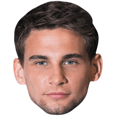 Freddie Thorp (Stubble) Celebrity Mask, Flat Card Face, Fancy Dress Mask