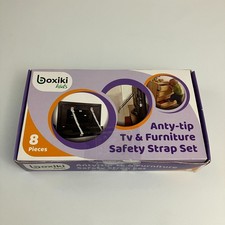 Boxiki Kids Anti-Tip TV  Furniture Safety Straps Set of 8 - Open Box