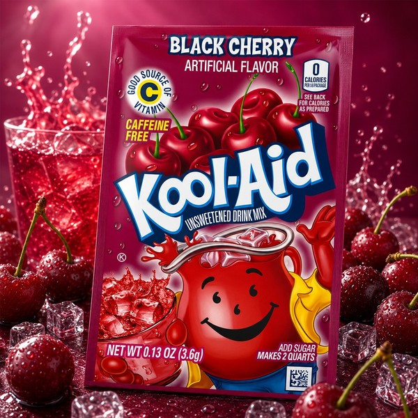 Kool AID Unsweetened Drink Mix Black Cherry 3,6G | USA Amerika Import-image