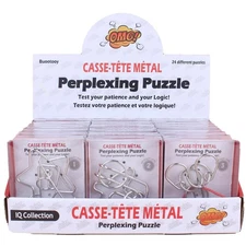 24 Pack Metal Wire Puzzles for Adults & - IQ Brain Teaser Toys, Classic Inter...