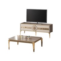 Wohnzimmer Garnitur Tv StäNder Couchtisch Sideboard Beige Rtv Lowboard 2Tlg