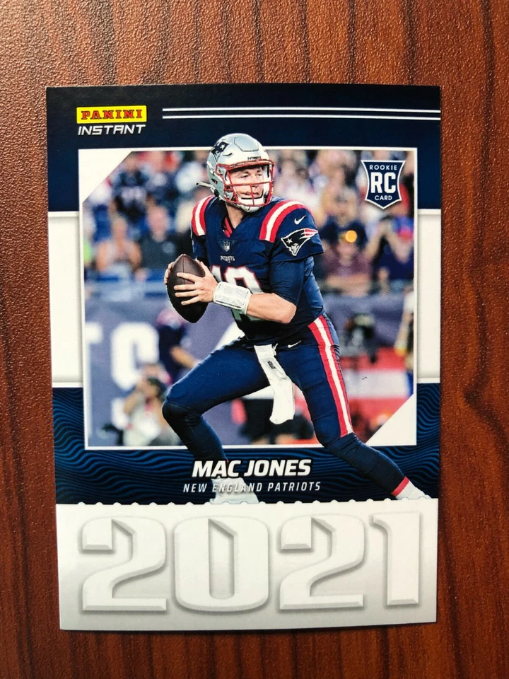 MAC JONES 2021 NFL Panini Instant Year One Rookie Card #YO9 RC /1269 SP - Image 2 of 3
