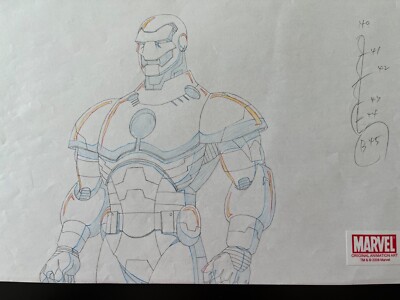 Iron Man Ultimate Avengers 2006 Movie Original Animation Art Animation Drawing