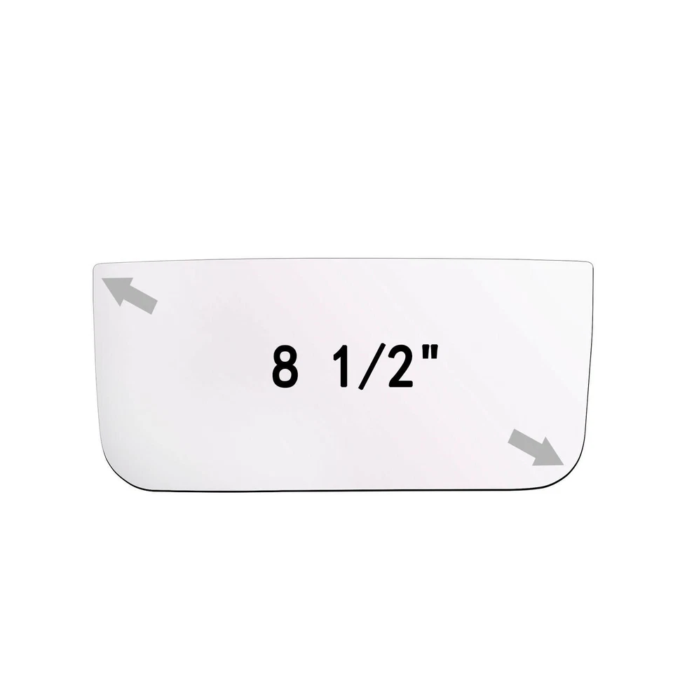 Lower Mirror Glass Fits 1993-2002 Ford E-150 Econoline Left Side Convex+Adhesive - Изображение 2 из 4