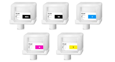 5*330ML PFI-307 Empty Ink Cartridge With Chip For Canon IPF830 IPF840 IPF850