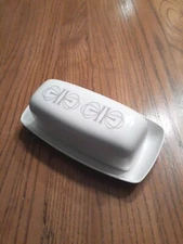  FRANCISCAN WHITESTONE WARE  COVERED BUTTER DISH MERRY-GO-ROUND 1/4 lb EXCELLENT