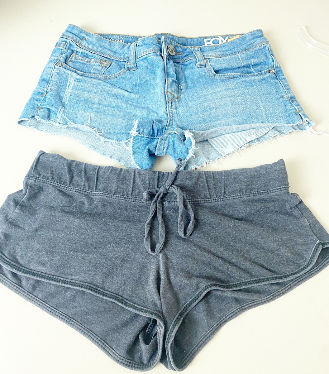 Fox Racing Womens Size 1/25 Dylan Short Cut Odd Denim Shorts
