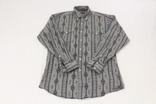 Vintage Panhandle Slim Shirt Men' 16 Gray Aztec Western Cowboy Retro USA