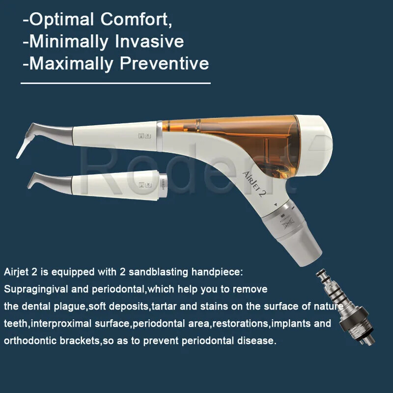 Dental Air Polisher Prophy Jet Dental Prophy Mate Air Flow 2 Nozzles