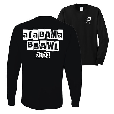 Alabama Boat Brawl 2023 Cryptic Letter Font Men Long Sleeve Tshirt