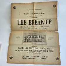 Vintage Movie Pressbook The Break-Up Epic Talking Pictures 1930 Jack Robertson
