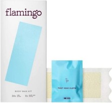Flamingo by Harry's Inc. Body Wax Strips Kit 24 Strips 6 Post-Wax Cloths NIB