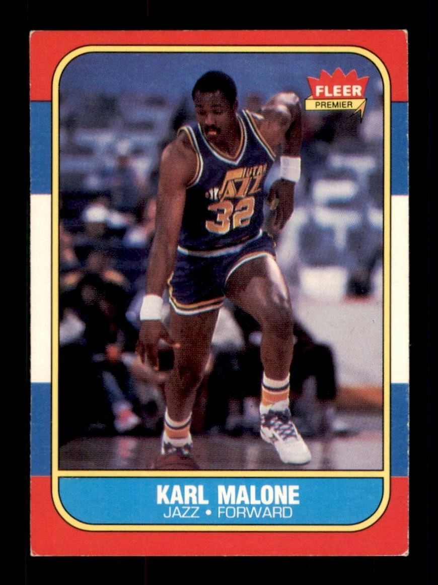 Fleer Karl Malone Basketball 1986-87 Season Sports Trading Cards
