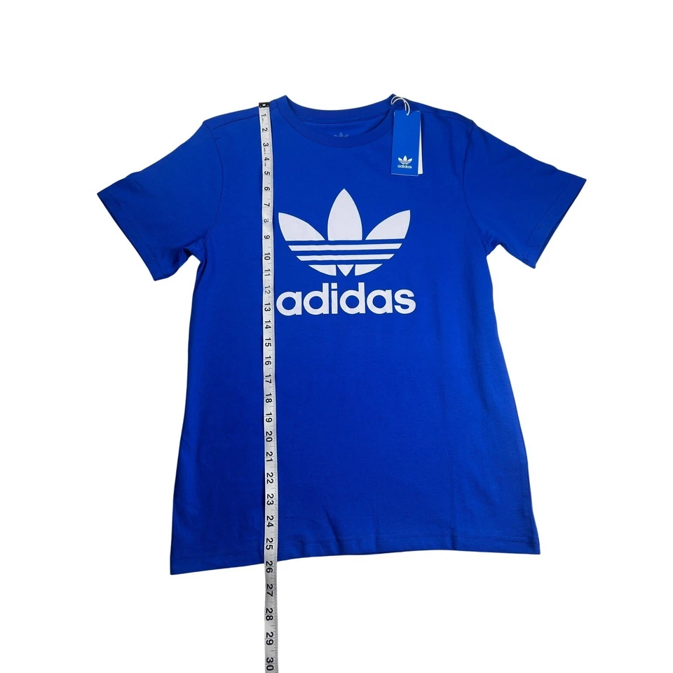 Adidas Originals Trefoil Tee Youth Size Large Kids Blue T Shirt NEW - Image 4 of 4