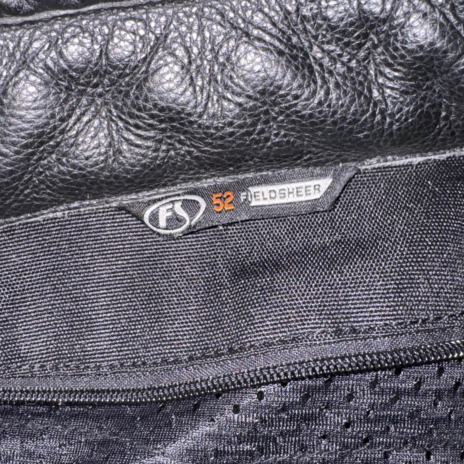 Fieldsheer Mens Perforated Leather Motorcycle Jacket Black Size 52 - product detail image 8