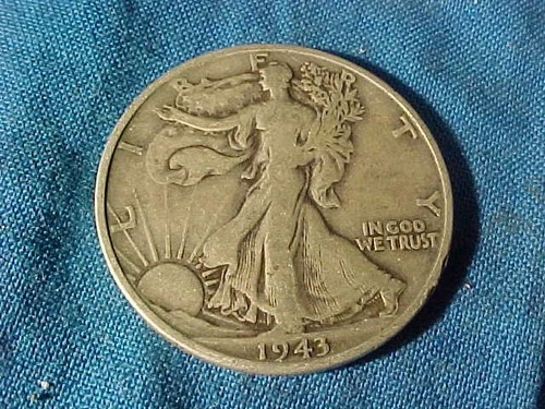Orig US Vintage SILVER COIN-1943 S WALKING LIBERTY HALF DOLLAR