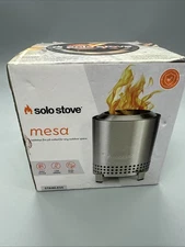 NEW Solo Stove Mesa Tabletop Fire Pit Silver Smokeless