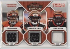 2010 Threads Triple Threat Materials Carson Palmer Chad Johnson Ocho Cinco 0c6