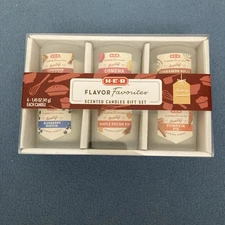 NIB H-E-B Flavor Favorites Bakery Goodness Mini Scented Candle Gift Set (Six/6)