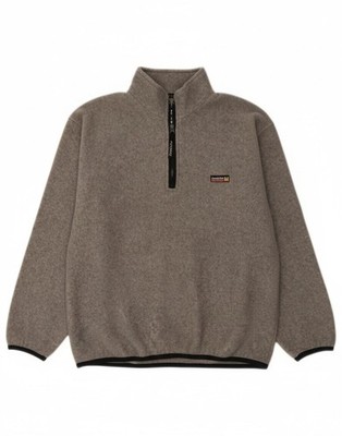 INVICTA Herren Fleecepullover mit Reißverschluss am Ausschnitt mittelgrau Polyester DC06