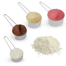 Stainless Steel Measuring Cups Set 4Pc Metal Culinary Couture For Dry Liquid ...