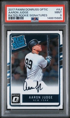 2017 Panini Donruss Optic #RRS-AJ Aaron Judge Rated Rookie Signatures Auto PSA 9