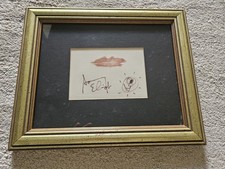 Sonny Elliott Detroit Channel 7 Kiss Auction Lips Autograph Face Framed WXYZ