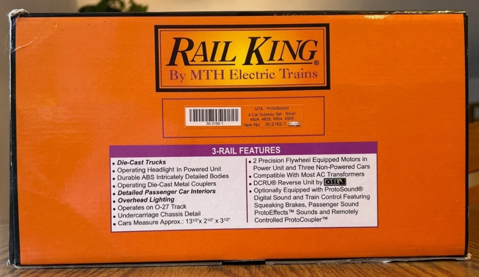 RAILKING MTH 30-2162-1 MTA w/Pronto R-42 4-CAR SUBWAY SET 4824/4825/4904/4905 LN - Image 2 of 4