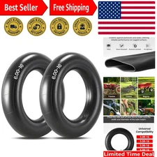 Heavy-Duty 6.00-16 Inner Tubes - 2-Pack with TR15 Valve Stem, Puncture Resistant