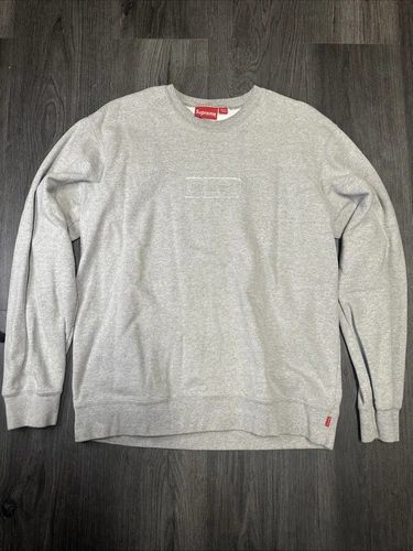 Sweat col rond homme Supreme Cut Out Box logo taille XL occasion SS20